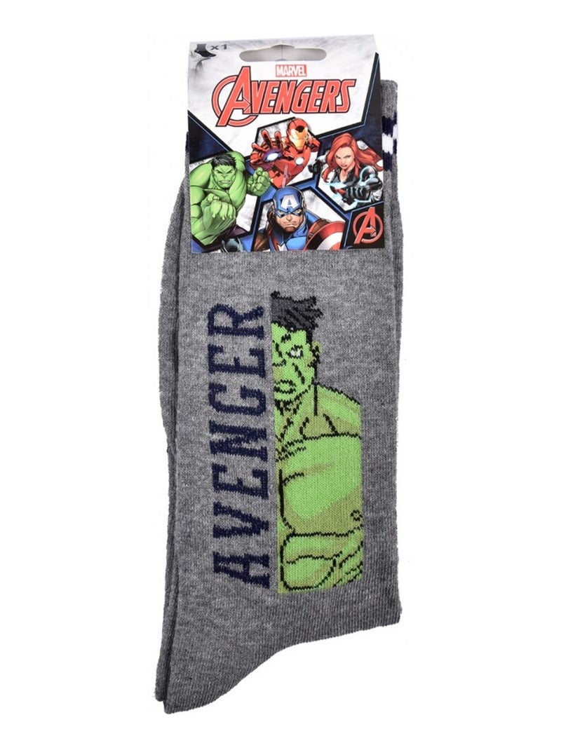 Set Heren Sokken MARVEL AVENGERS Geschenkset Lichtgroengrijs Zwart - Kiabi