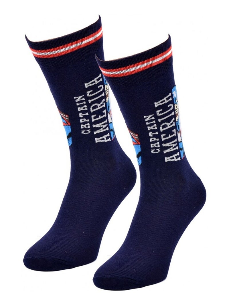 Set Heren Sokken MARVEL AVENGERS Geschenkset Marineblauw - Kiabi