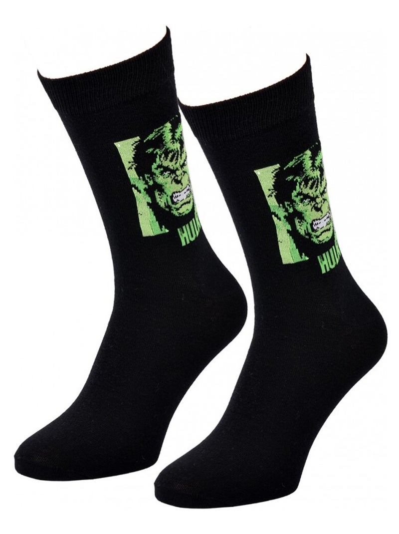 Set Heren Sokken MARVEL AVENGERS Geschenkset Zwart Groen - Kiabi