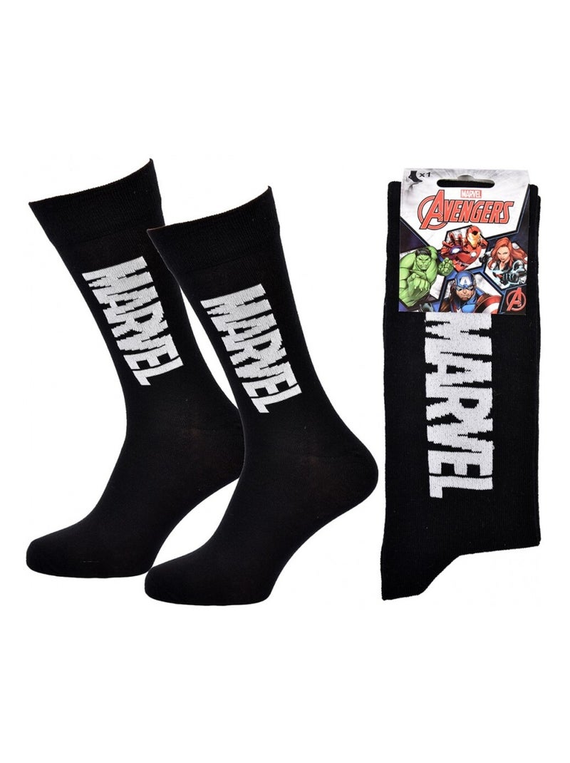 Set Heren Sokken MARVEL AVENGERS Geschenkset Zwart Wit - Kiabi