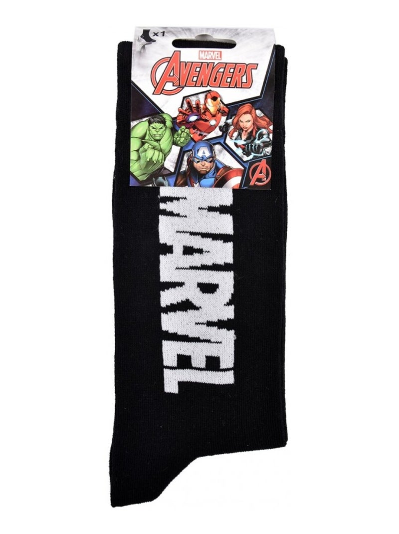 Set Heren Sokken MARVEL AVENGERS Geschenkset Zwart Wit - Kiabi