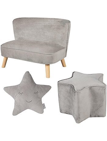 Set kinderbank + poef + sterrenkussen 'Roba lil sofa'