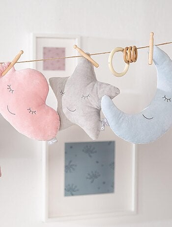 Set kinderbank + poef + sterrenkussen 'Roba lil sofa'