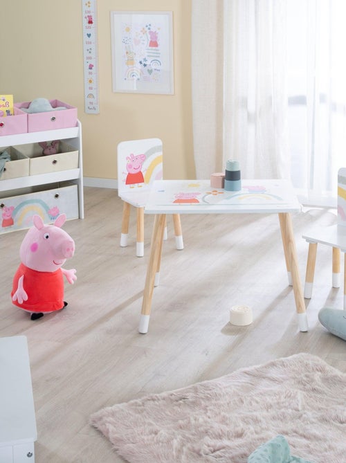 Set kindertafel + 2 stoelen van hout 'Peppa Pig' ROBA - Kiabi Set kindertafel + 2 stoelen van hout 'Peppa Pig' ROBA - Kiabi