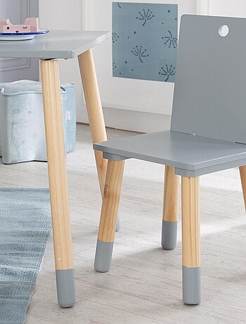Set kindertafel en 2 stoelen van hout - ROBA