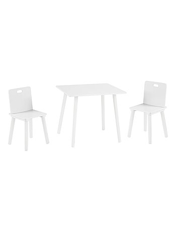 Set kindertafel en 2 stoelen van hout - ROBA