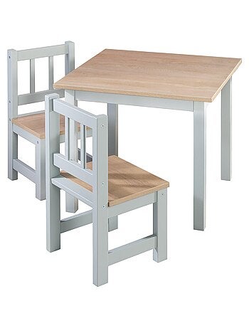 Set kindertafel en 2 stoelen 'woody' roba