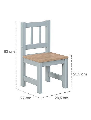 Set kindertafel en 2 stoelen 'woody' roba