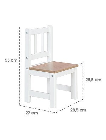 Set kindertafel en 2 stoelen 'woody' roba