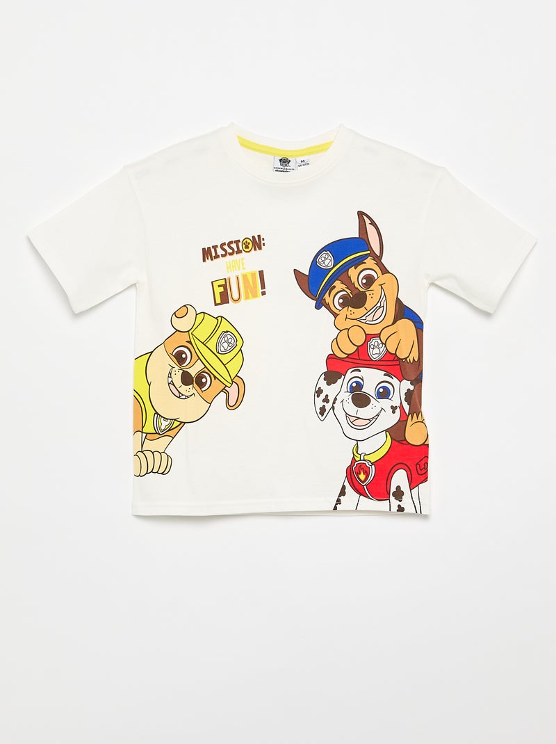 Set korte broek + T-shirt 'Paw Patrol' Wit - Kiabi