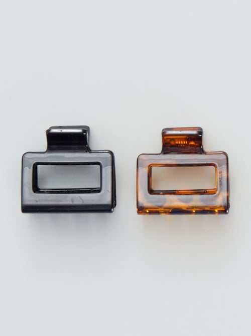 Set met 2 vierkante haarklemmetjes - Kiabi