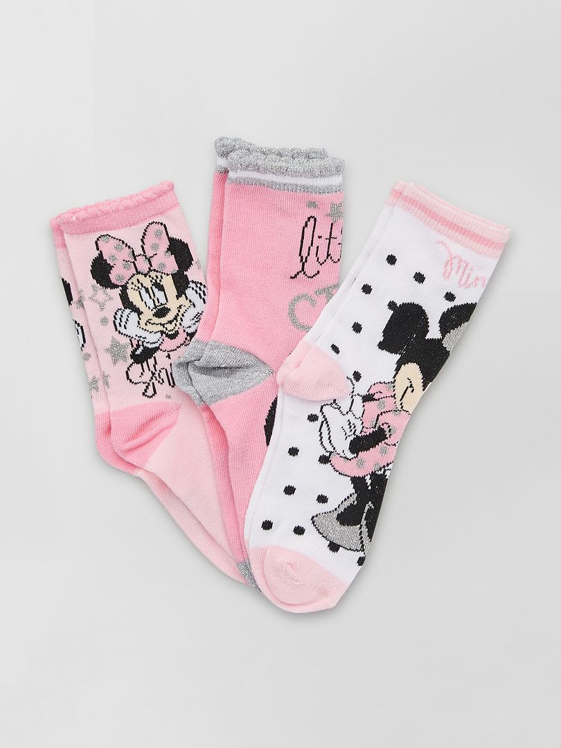 Set met 3 paar sokken 'Minnie' 'Disney' roze - Kiabi