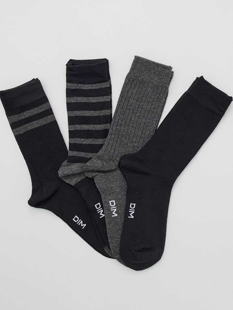 Set met 4 paar sokken 'DIM' zwart - Kiabi