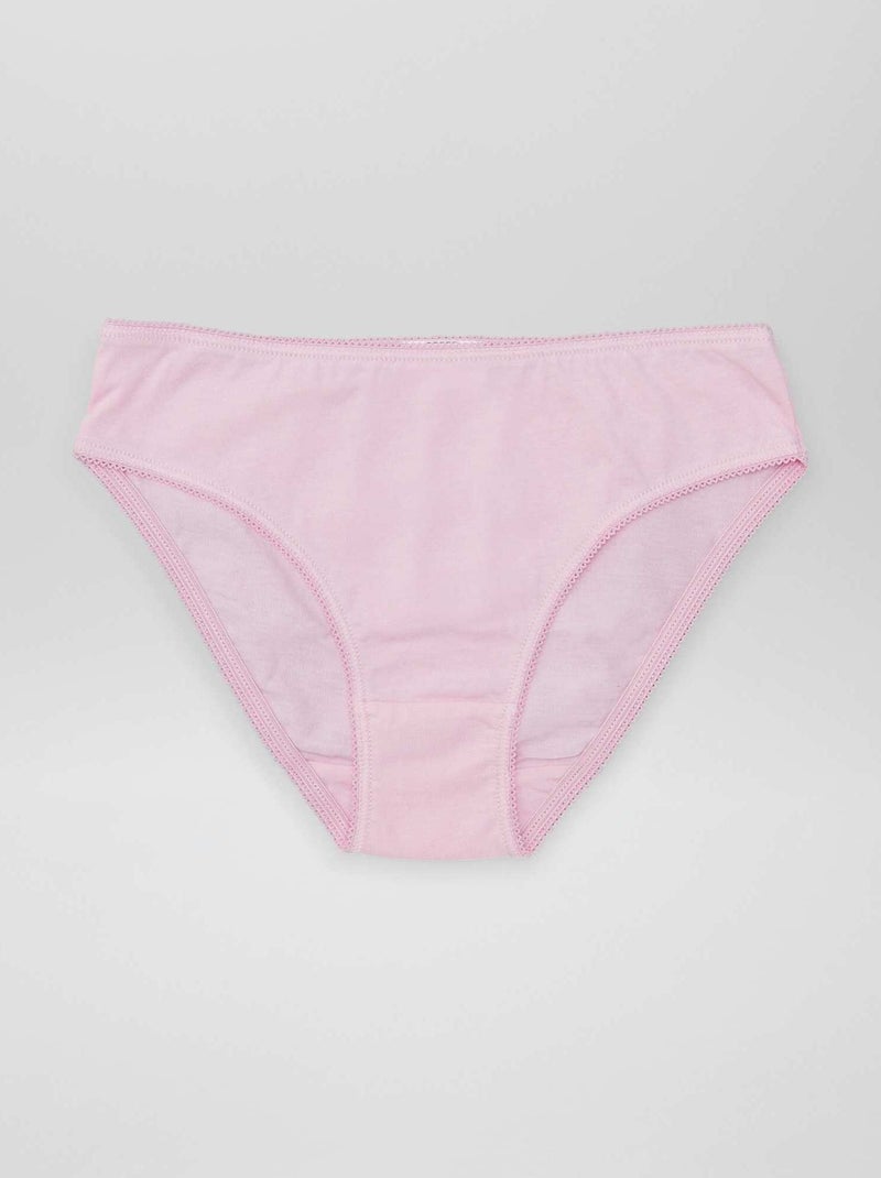 Set met 7 effen onderbroekjes ROSE - Kiabi