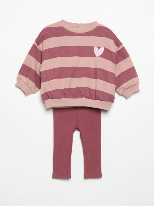 Set met bedrukte sweater + legging - Kiabi Set met bedrukte sweater + legging - Kiabi
