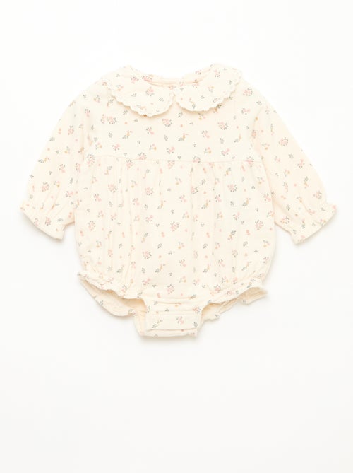 Set met bloemige romper en maillot - Kiabi