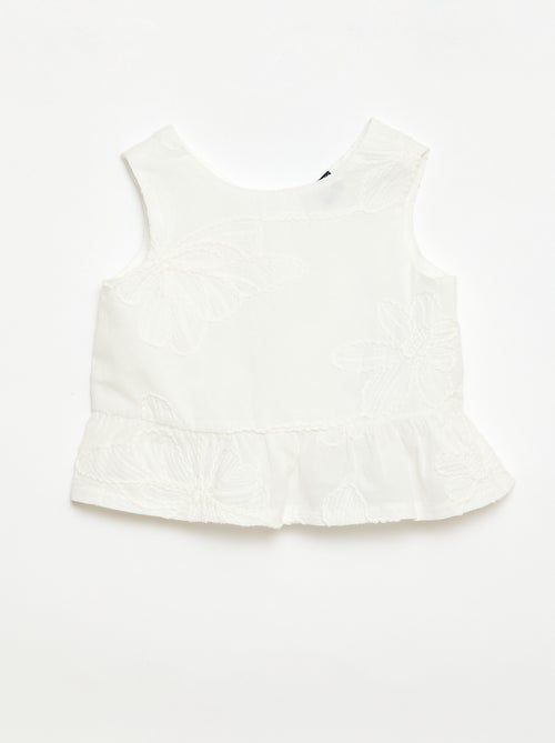 Set met blouse + broek met borduursels - 2-delig - Kiabi