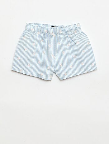 Set met blouse en short met vichyprint - 2-delig