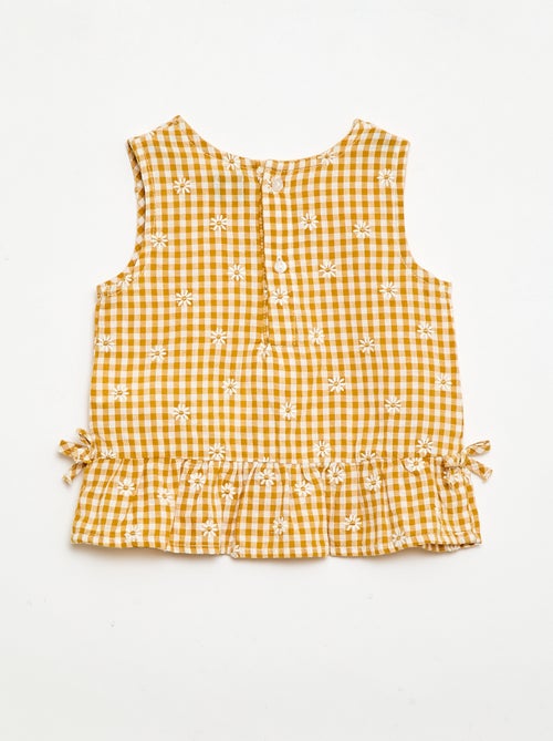 Set met blouse en short met vichyprint - 2-delig - Kiabi
