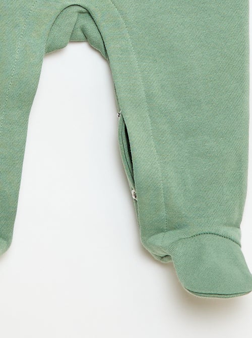 Set met body met lange mouwen + tuinbroek met voetjes - Kiabi