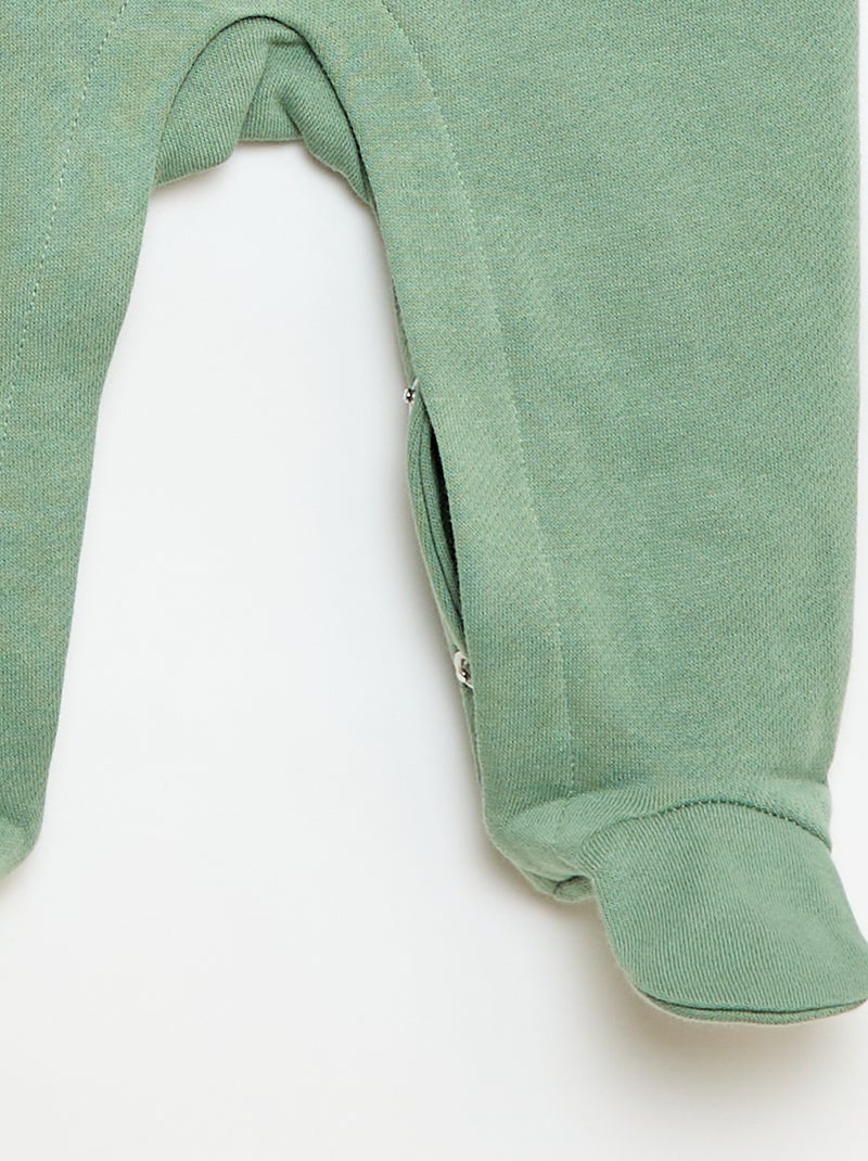 Set met body met lange mouwen + tuinbroek met voetjes Wit - Kiabi