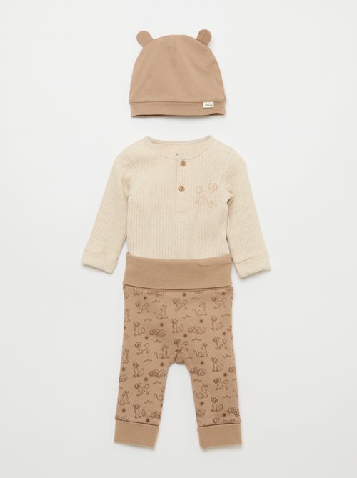 Set met broek, body en muts 'Simba' - 3-delig - Kiabi