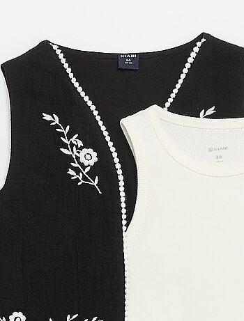 Set met débardeur + mouwloos gilet