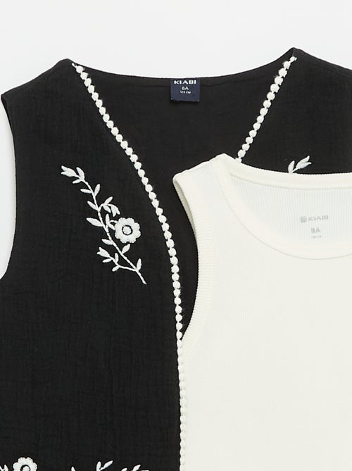 Set met débardeur + mouwloos gilet - Kiabi