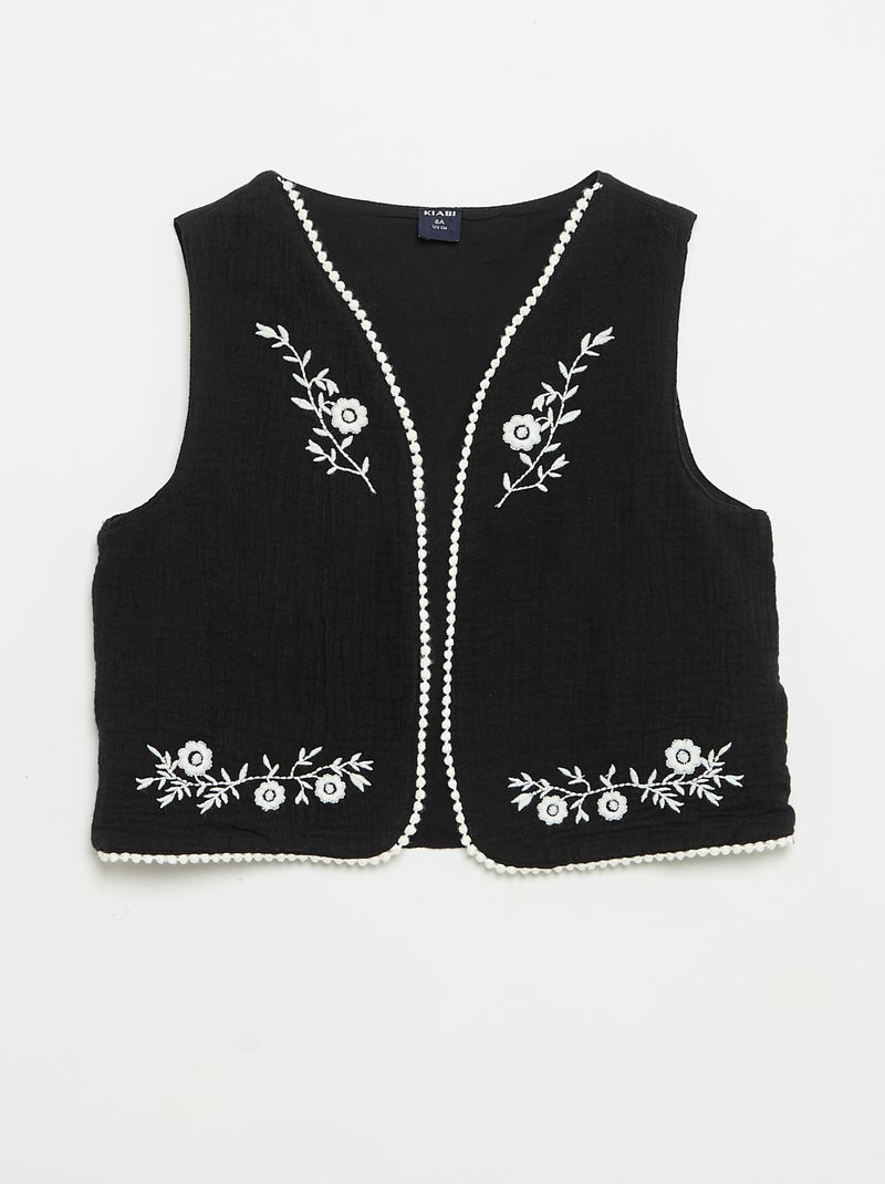 Set met débardeur + mouwloos gilet Zwart - Kiabi