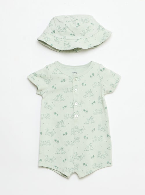 Set met 'Disney' shortjumpsuit en buckethat - Kiabi