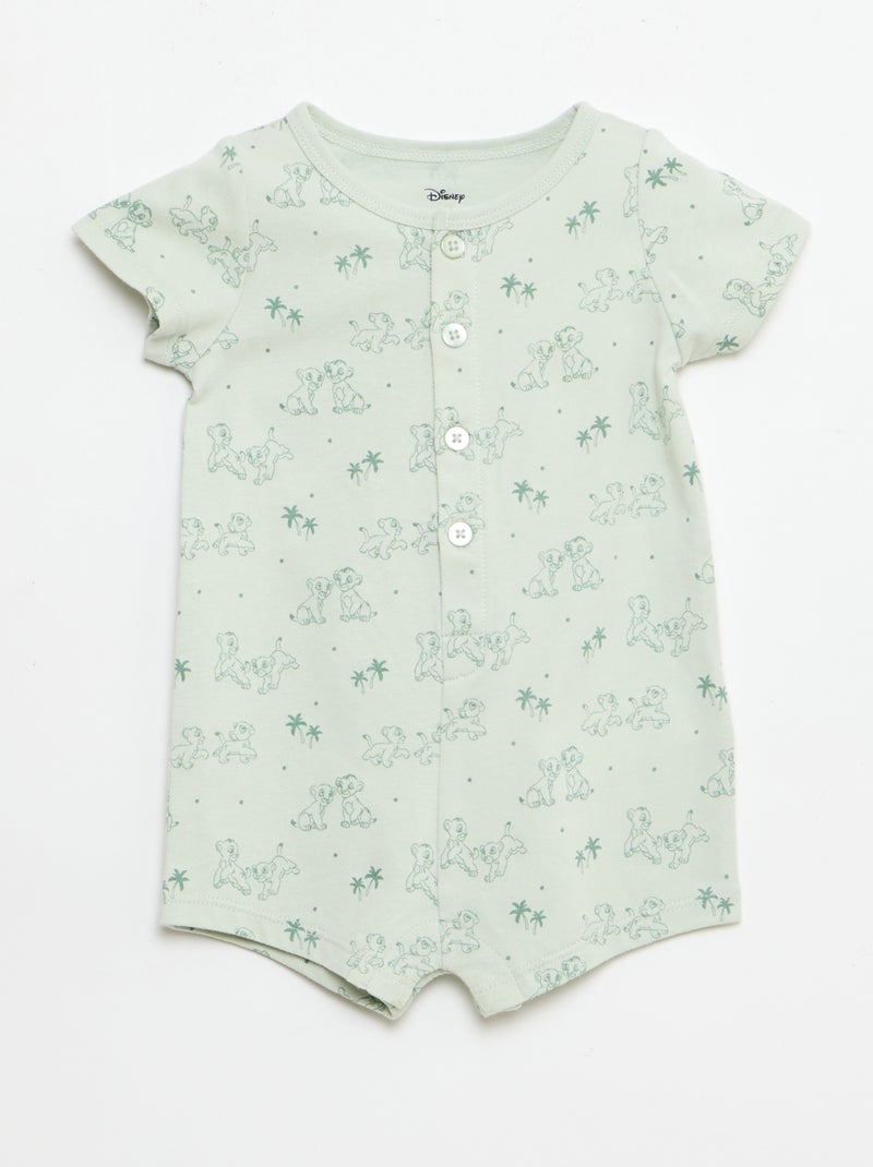 Set met 'Disney' shortjumpsuit en buckethat Groen - Kiabi