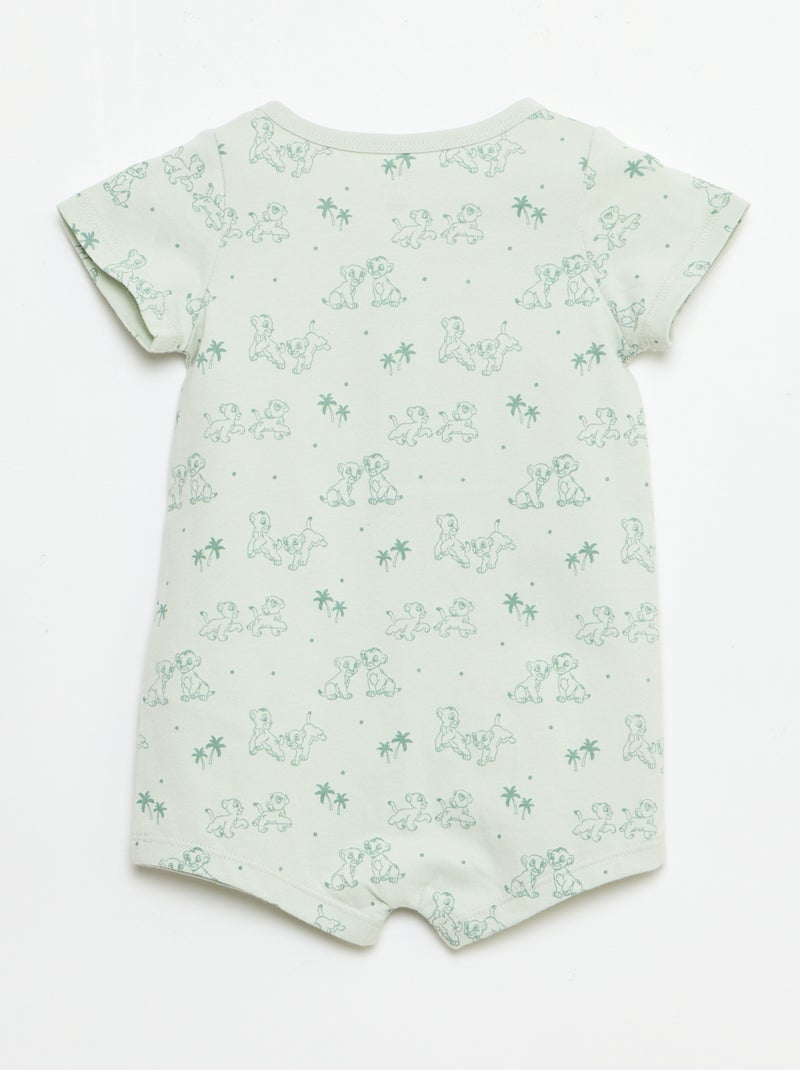 Set met 'Disney' shortjumpsuit en buckethat Groen - Kiabi
