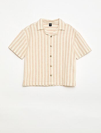 Set met gestreept overhemd en short