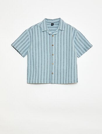 Set met gestreept overhemd en short