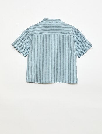 Set met gestreept overhemd en short