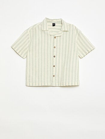 Set met gestreept overhemd en short