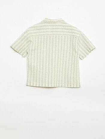 Set met gestreept overhemd en short