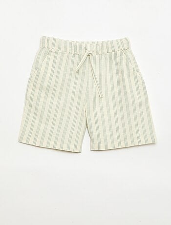 Set met gestreept overhemd en short