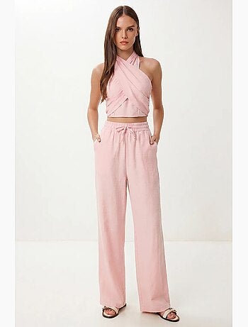 Set met halterblouse en wijde broek istanbul