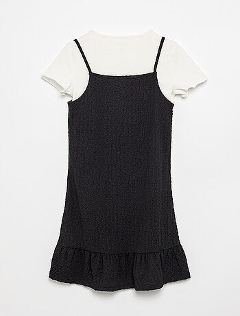 Set met jurk met spaghettibandjes en T-shirt - 2-delig