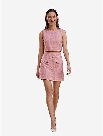 Set met katoenen gilet en mini-rok my fashion