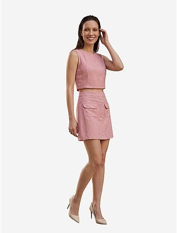 Set met katoenen gilet en mini-rok my fashion