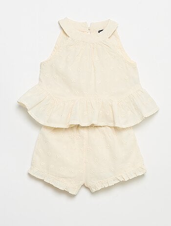 Set met mouwloze blouse en short