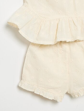 Set met mouwloze blouse en short