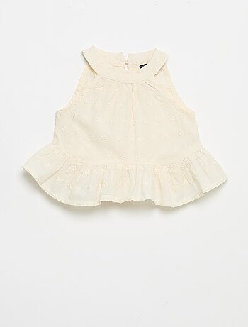 Set met mouwloze blouse en short