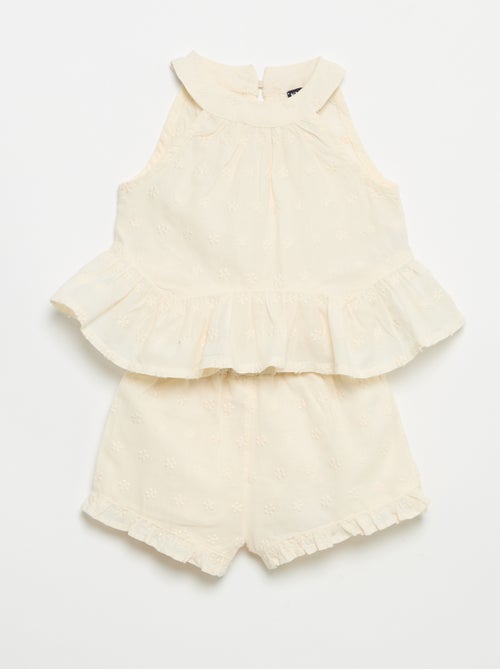 Set met mouwloze blouse en short - Kiabi Set met mouwloze blouse en short - Kiabi