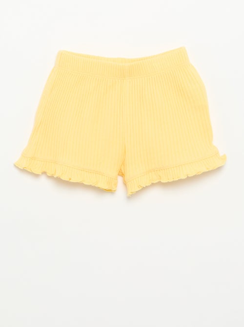 Set met short en mouwloos topje van pointelle breisel - Kiabi Set met short en mouwloos topje van pointelle breisel - Kiabi