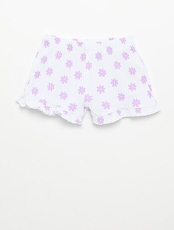 Set short en débardeur van pointelle tricot
