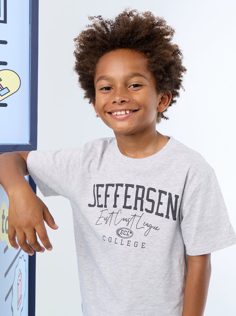 Set met short en T-shirt - 2-delig Grijs - Kiabi