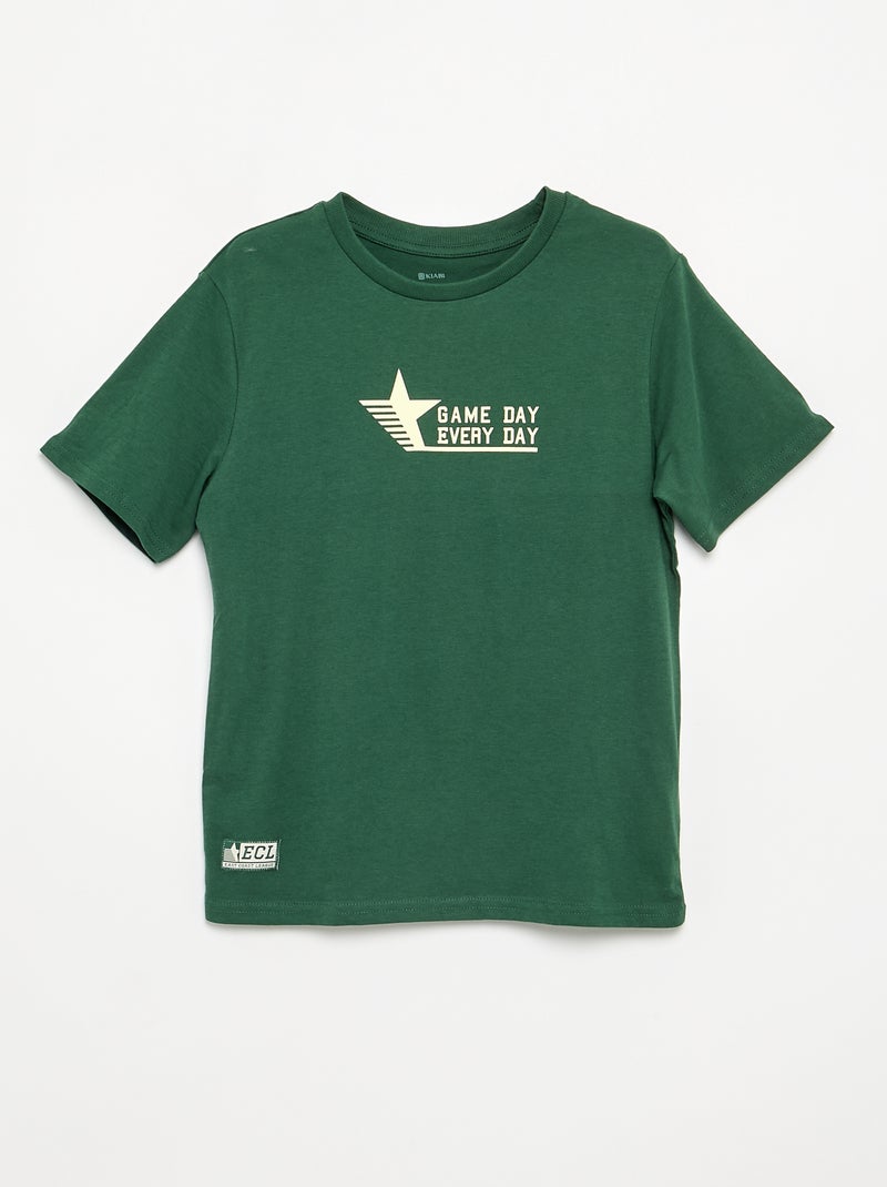 Set met short en T-shirt - 2-delig Groen - Kiabi